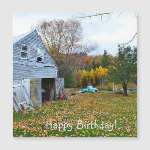 Vintage Blue Truck and Barn Birthday