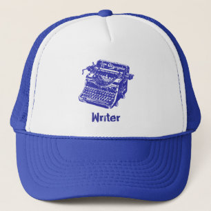 Vintage Blue Typewriter Trucker Hat