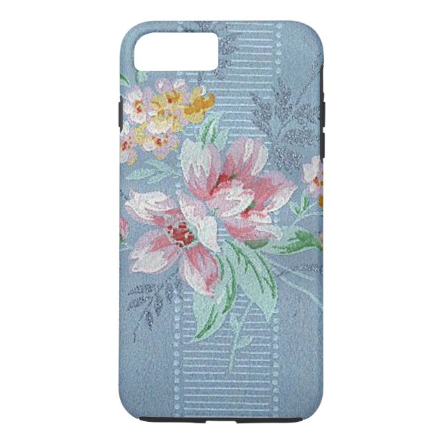 Vintage Blue Wallpaper Print Case-Mate iPhone Case (Back)