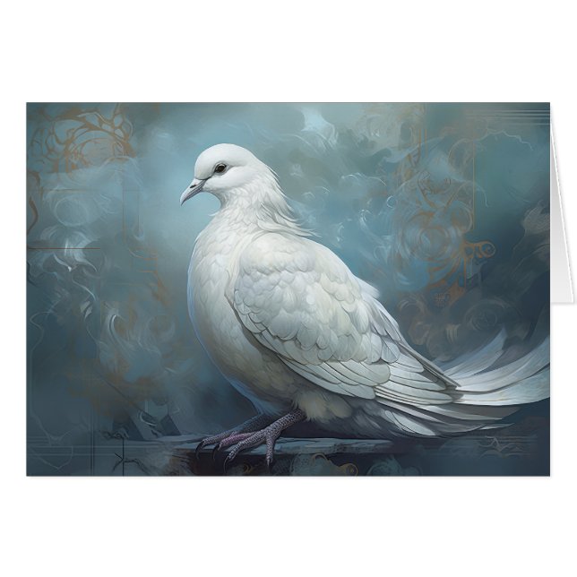 Vintage Blue Wedding Dove (Front Horizontal)