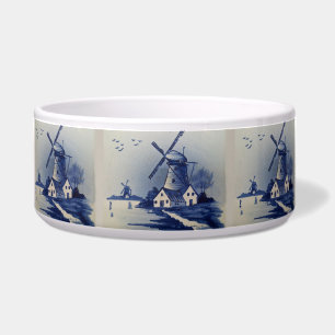 Vintage Blue White Delft Windmill