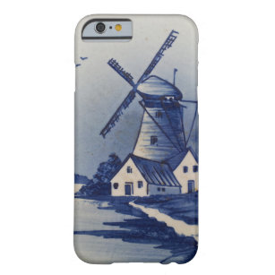 Vintage Blue White Delft Windmill Barely There iPhone 6 Case
