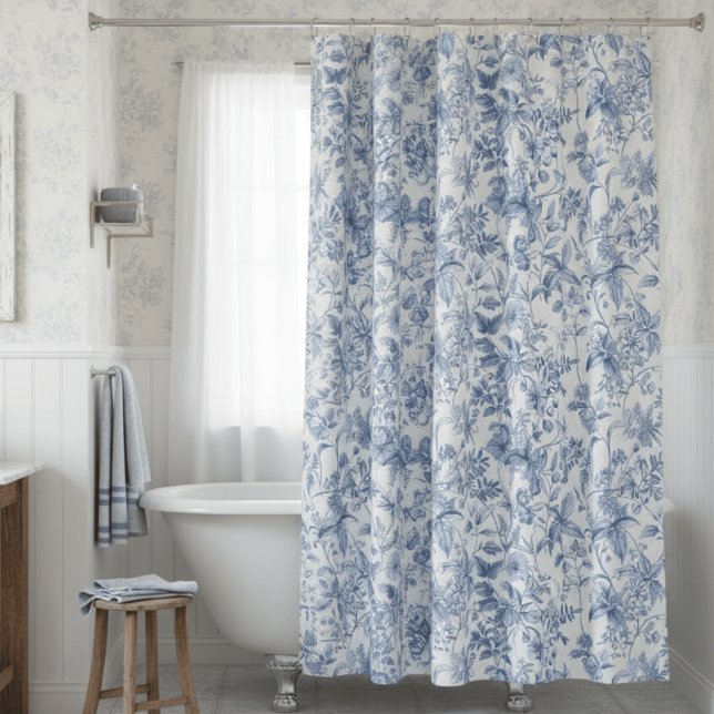 Vintage Blue White Floral Toile Elegant (Creator Uploaded)