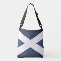 Vintage blue white Scotland flag crossbody bag