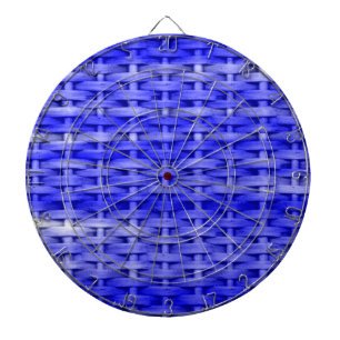 Vintage blue wicker art graphic design dartboard