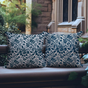 Vintage Blue William Morris Pillow