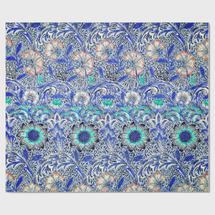 Vintage Blue William Morris's Corncockle Wrapping Paper