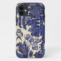 Vintage Blue Willow China Plate Wrap