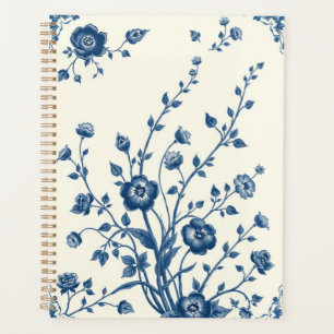 Vintage Blue Willow China Print Planner