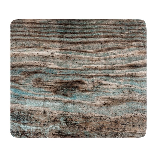 Vintage Blue Wood Cutting Board (Front)