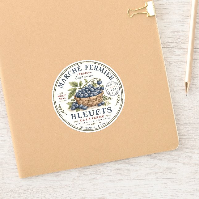 Vintage Blueberries Label (Notebook)