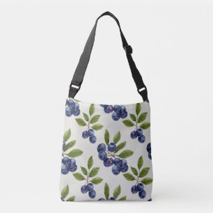 Vintage Blueberry Botanical Seamless Crossbody Bag