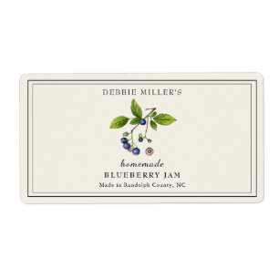Vintage Blueberry Jam Rectangular Label