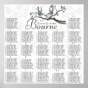 Vintage Bluebird Weddings  Reception Seating Chart
