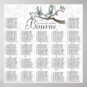 Vintage Bluebird Weddings  Reception Seating Chart