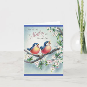 Vintage Bluebirds of Happiness Mother's Day Card