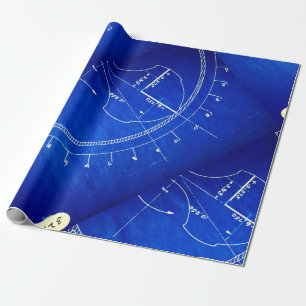 Vintage Blueprint Diagram No. 327 Wrapping Paper