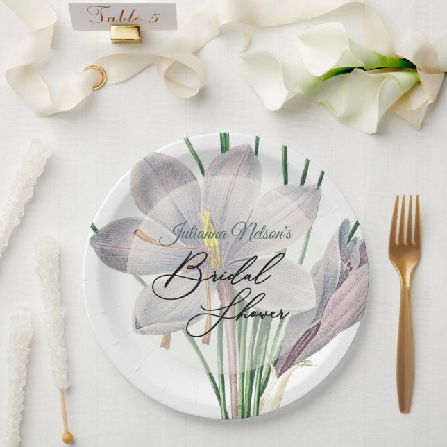 Vintage blumen   paper plates (Wedding)