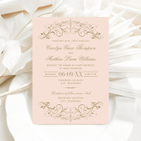 Vintage Blush and Antique Gold Flourish Wedding