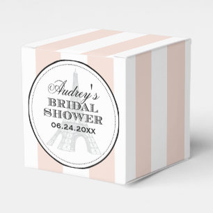 Vintage Blush Eiffel Tower Paris Bridal Shower Favor Box