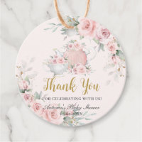 Vintage Blush Floral High Tea Baby Bridal Shower