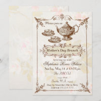 vintage Blush floral Mother's Day Brunch Tea Party