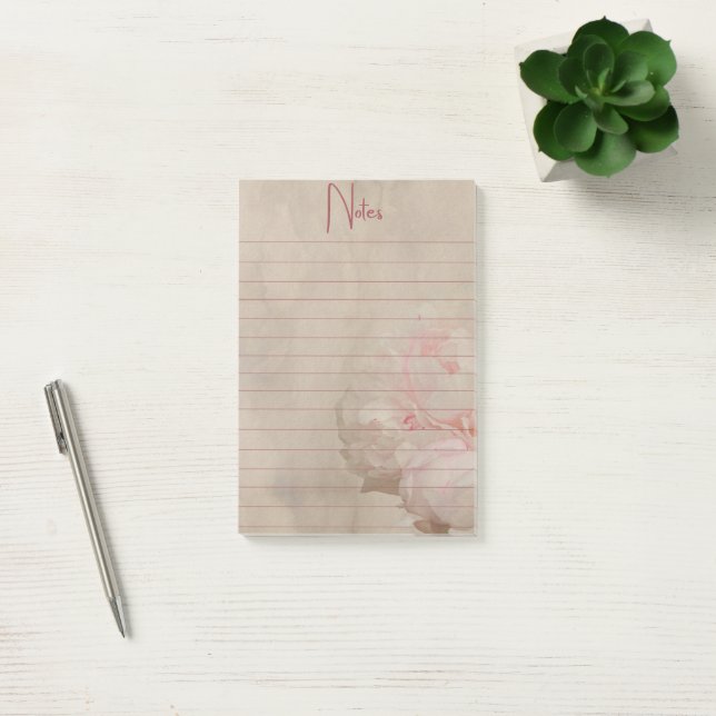 Vintage Blush Floral Peony Post-it Notes (Office)