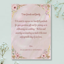 Vintage Blush Peony Thank You Card