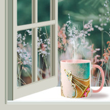 Vintage Blush Pink Collage With Rusty Edges