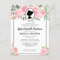 Vintage Blush Pink Floral Regency Bridal Shower