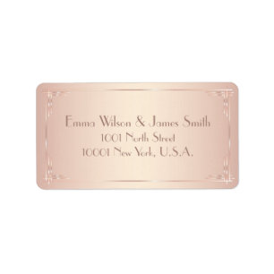 Vintage Blush Wedding Address Return Labels