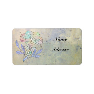 Vintage Blüte Label