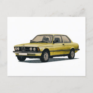 Vintage BMW Car Vehicle Postcard