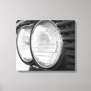 vintage BMW headlights canvas