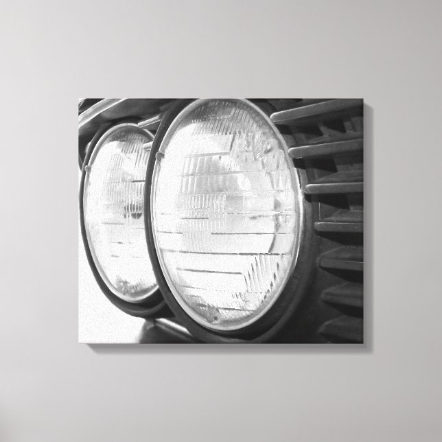 vintage BMW headlights canvas Print (Front)