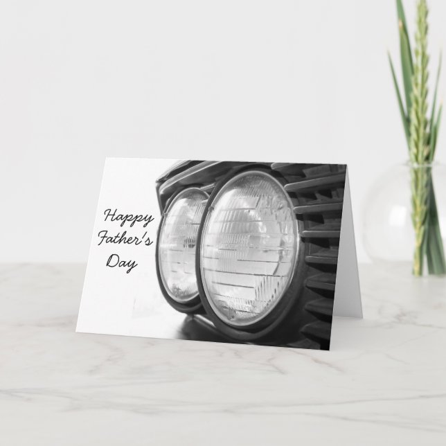 Vintage BMW headlights Father's day Card (Front)