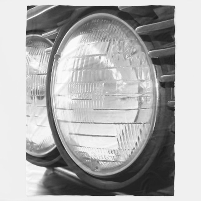 vintage BMW headlights Fleece Blanket (Front)