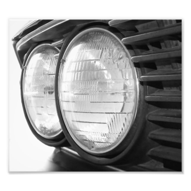 vintage BMW headlights Photo Print (Front)