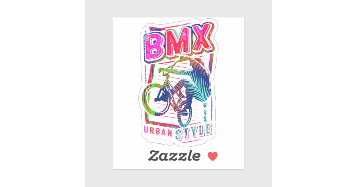 Vintage Bmx Bike - Bmx Urban Style - Bmx Sticker | Zazzle