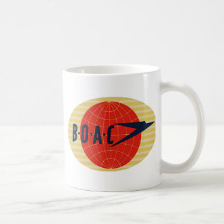 Vintage BOAC Airline Logo Coffee Mug