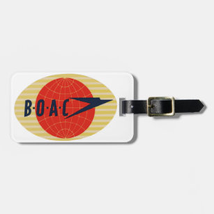 Vintage BOAC Airline Logo Luggage Tag