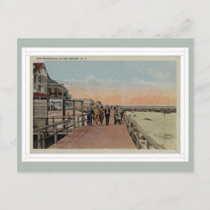Vintage Boardwalk at Sea Bright New Jersey Postcard