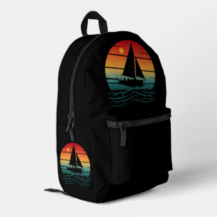Vintage Boating Printed Backpack