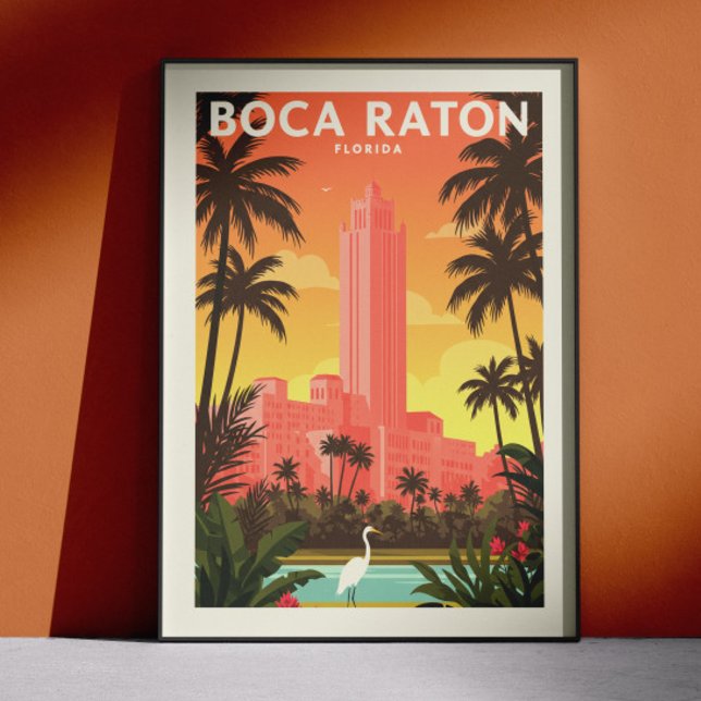 Vintage Boca Raton Florida Poster (Creator Uploaded)