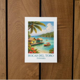 Vintage Bocas del Toro Panama Travel Tropical Postcard
