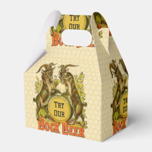 Vintage Bock Beer Poster: Antique Goat Saloon Bar Favor Box