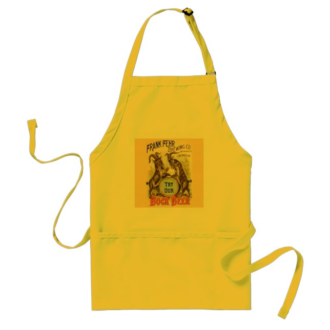 Vintage Bock Beer Poster: Antique Goat Saloon Bar  Standard Apron (Front)