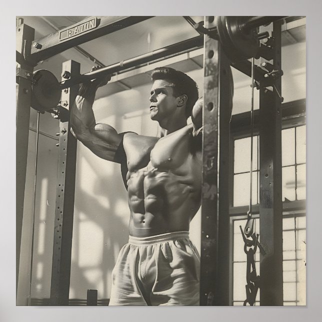 Vintage Bodybuilder 3 Poster (Front)
