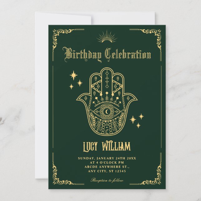 Vintage Bohemian art symbols  Invitation (Front)