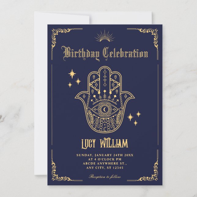 Vintage Bohemian art symbols  Invitation (Front)